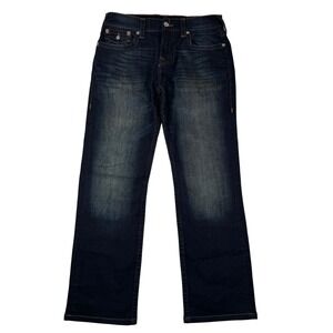 True Religion Ricky Relaxed Straight Jeans Dark Wash Mens 33